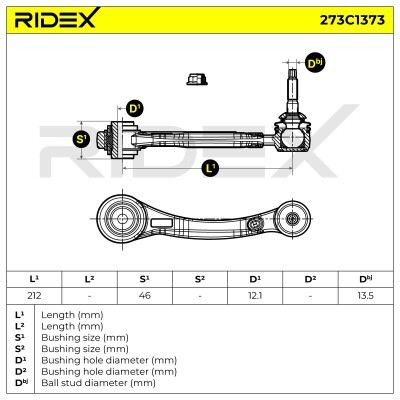 Control Arm RIDEX 273C1373 273C1373 - photo 7