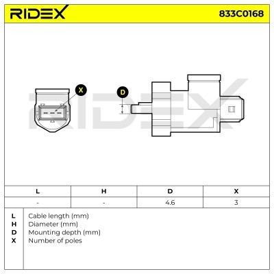 Crankshaft Pulse Sensor RIDEX 833C0168 833C0168 - photo 5