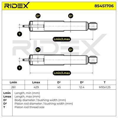 Shock Absorber RIDEX 854S1706 854S1706 - photo 9