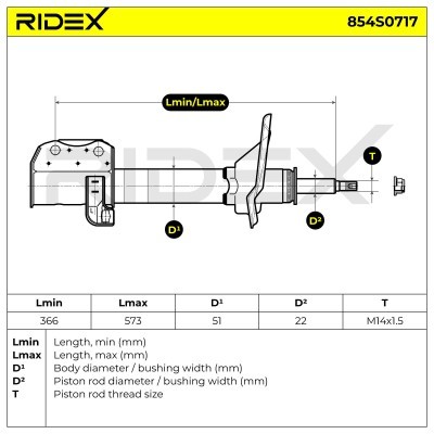 Shock Absorber RIDEX 854S0717 854S0717 - photo 4