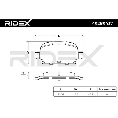 Brake Pads Set RIDEX 402B0437 402B0437 - photo 9