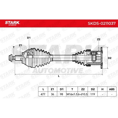 Drive Shaft Stark SKDS-0211037 SKDS-0211037 - photo 6