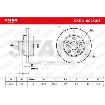 Brake Disc Stark SKBD-0023013 SKBD-0023013 - photo 7