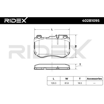 Brake Pads Set RIDEX 402B1095 402B1095 - photo 6