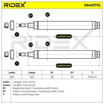 Shock Absorber RIDEX 854S1713 854S1713 - photo 4