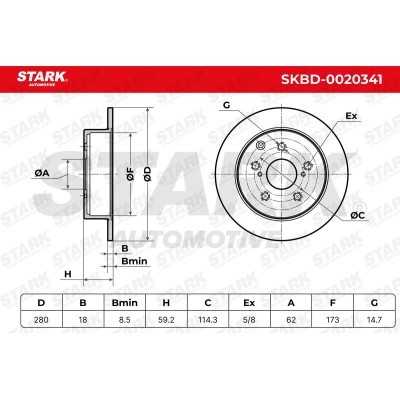 Brake Disc Stark SKBD-0020341 SKBD-0020341 - photo 5