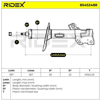 Shock Absorber RIDEX 854S2488 854S2488 - photo 7