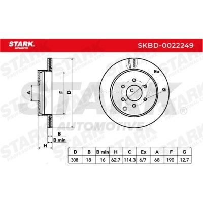 Brake Disc Stark SKBD-0022249 SKBD-0022249 - photo 4