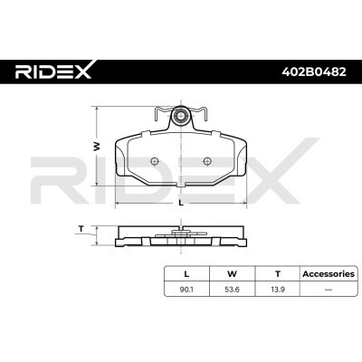 Brake Pads Set RIDEX 402B0482 402B0482 - photo 8