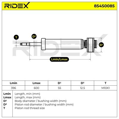 Shock Absorber RIDEX 854S0085 854S0085 - photo 9
