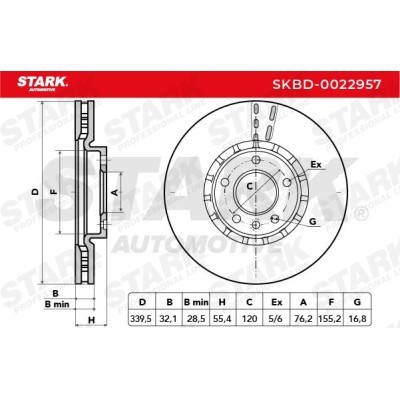 Brake Disc Stark SKBD-0022957 SKBD-0022957 - photo 3