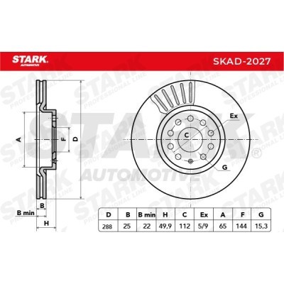 Brake Disc Stark SKAD-2027 SKAD-2027 - photo 4