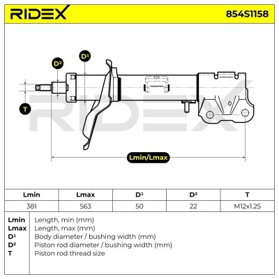 Shock Absorber RIDEX 854S1158 854S1158 - photo 6