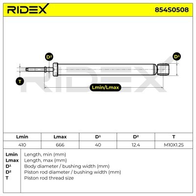 Shock Absorber RIDEX 854S0508 854S0508 - photo 8