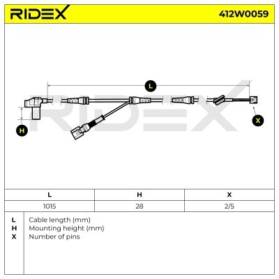 ABS Sensor RIDEX 412W0059 412W0059 - photo 3