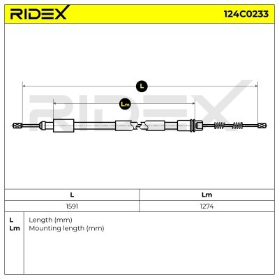 Cable Pull, Parking Brake RIDEX 124C0233 124C0233 - photo 6
