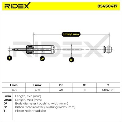 Shock Absorber RIDEX 854S0417 854S0417 - photo 9