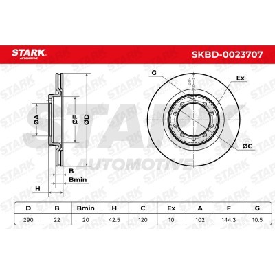 Brake Disc Stark SKBD-0023707 SKBD-0023707 - photo 6