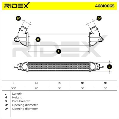 Intercooler, Charger RIDEX 468I0065 468I0065 - photo 5