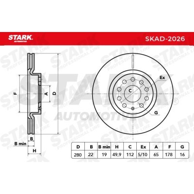 Brake Disc Stark SKAD-2026 SKAD-2026 - photo 3