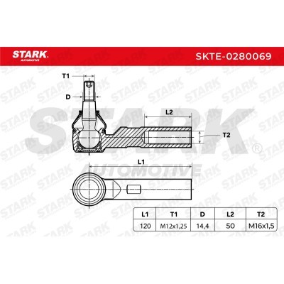 Tie Rod End Stark SKTE-0280069 SKTE-0280069 - photo 2
