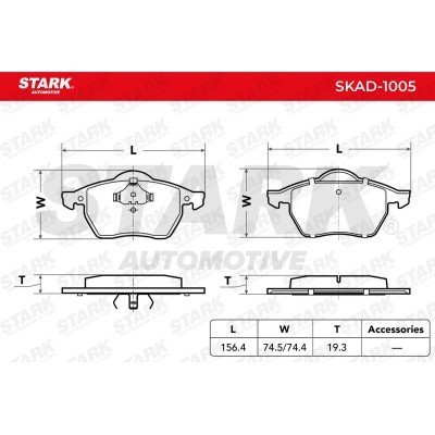 Brake Pads Set Stark SKAD-1005 SKAD-1005 - photo 5