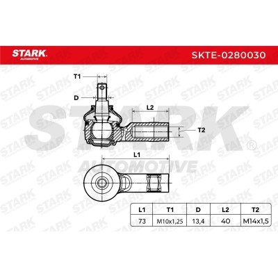 Tie Rod End Stark SKTE-0280030 SKTE-0280030 - photo 5