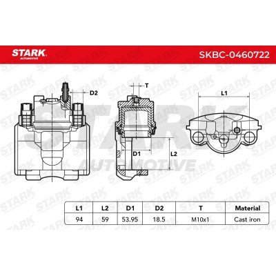 Brake Caliper Stark SKBC-0460722 SKBC-0460722 - photo 3