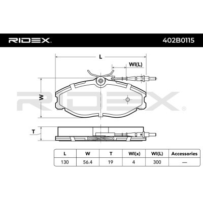 Brake Pads Set RIDEX 402B0115 402B0115 - photo 3