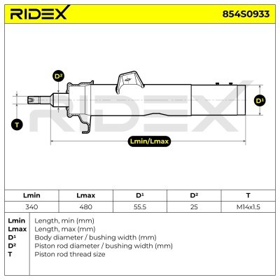Shock Absorber RIDEX 854S0933 854S0933 - photo 6