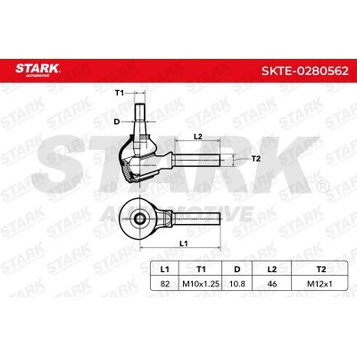 Tie Rod End Stark SKTE-0280562 SKTE-0280562 - photo 6