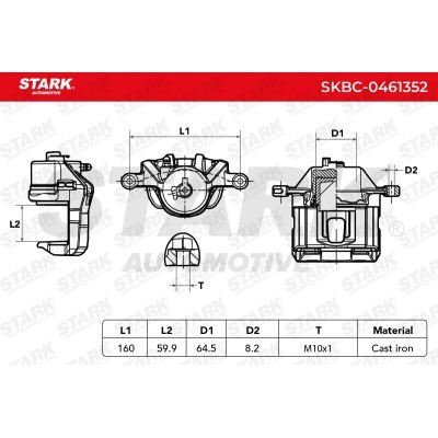 Brake Caliper Stark SKBC-0461352 SKBC-0461352 - photo 5