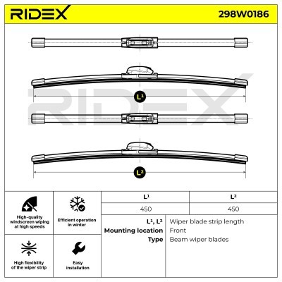 Wiper Blade RIDEX 298W0186 298W0186 - photo 5
