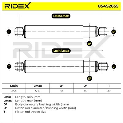 Shock Absorber RIDEX 854S2655 854S2655 - photo 5