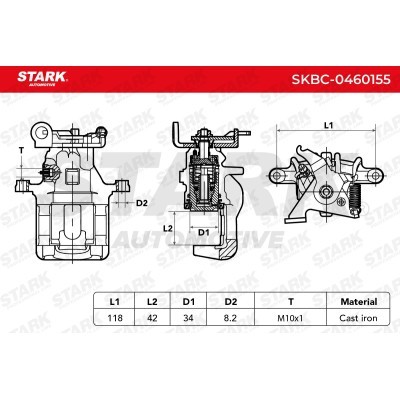 Brake Caliper Stark SKBC-0460155 SKBC-0460155 - photo 3