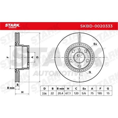 Brake Disc Stark SKBD-0020333 SKBD-0020333 - photo 6