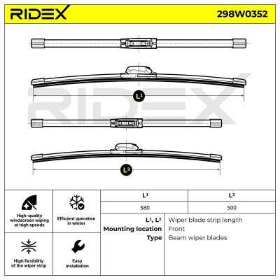 Wiper Blade RIDEX 298W0352 298W0352 - photo 6