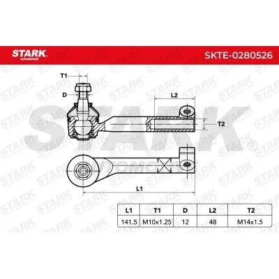 Tie Rod End Stark SKTE-0280526 SKTE-0280526 - photo 5