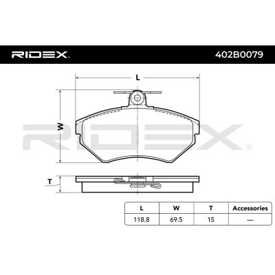 Brake Pads Set RIDEX 402B0079 402B0079 - photo 6
