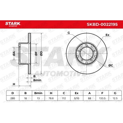 Brake Disc Stark SKBD-0022195 SKBD-0022195 - photo 6