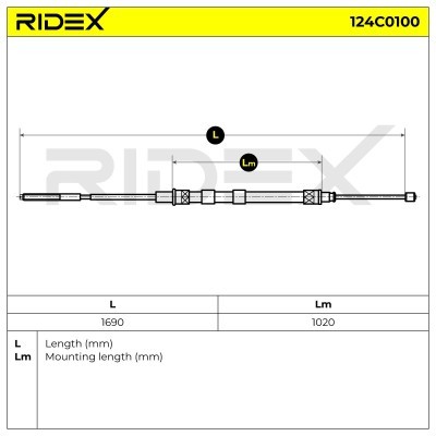 Cable Pull, Parking Brake RIDEX 124C0100 124C0100 - photo 6