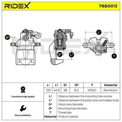 Brake Caliper RIDEX 78B0013 78B0013 - photo 5