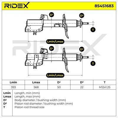 Shock Absorber RIDEX 854S1683 854S1683 - photo 8
