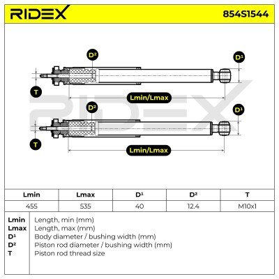 Shock Absorber RIDEX 854S1544 854S1544 - photo 4