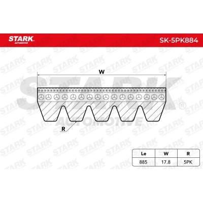 V-Ribbed Belt Stark SK-5PK884 SK-5PK884 - photo 2