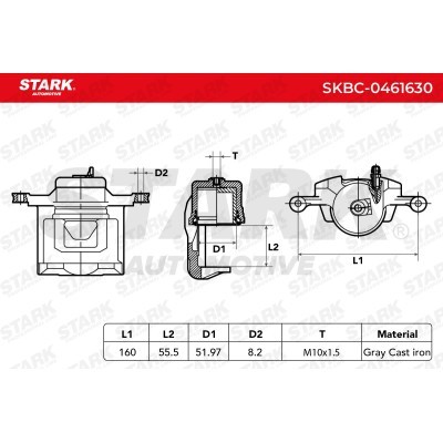 Brake Caliper Stark SKBC-0461630 SKBC-0461630 - photo 3