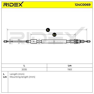 Cable Pull, Parking Brake RIDEX 124C0069 124C0069 - photo 6