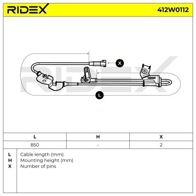 ABS Sensor RIDEX 412W0112 412W0112 - photo 3