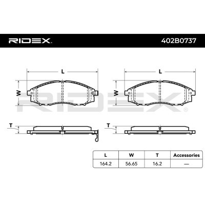 Brake Pads Set RIDEX 402B0737 402B0737 - photo 4
