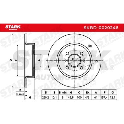 Brake Disc Stark SKBD-0020246 SKBD-0020246 - photo 4